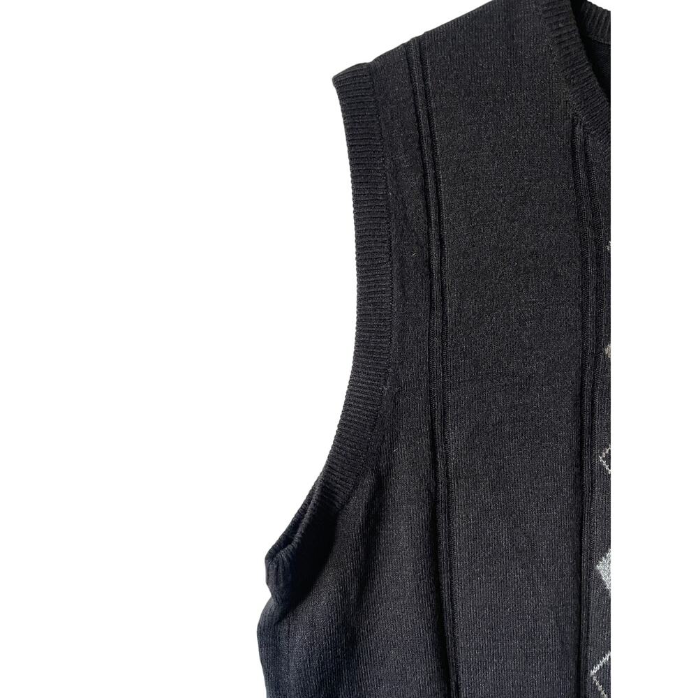 Dockers Mens Sweater Vest Argyle Preppy Navy Academia Pullover Size Medium - Picture 5 of 9